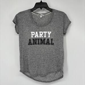 Vintage Victoria's Secret Womens Short Sleeve Party Animal Graphic Tee Shirt XS